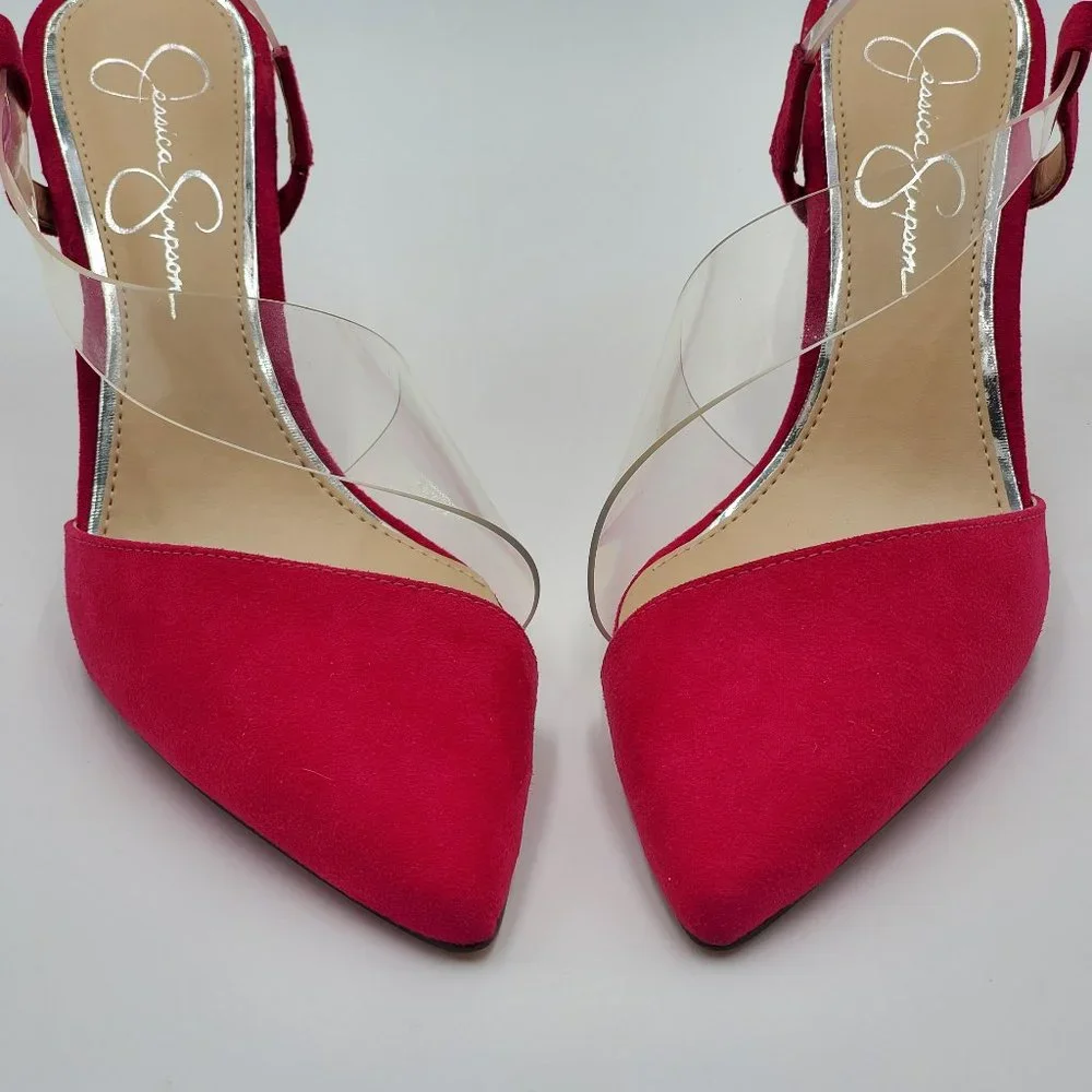 Jessica Simpson Magenta Sling Back Heels - Picture 11 of 17
